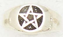 Nirvana sterling silver pentacle ring