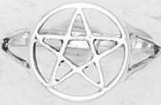 Nirvana Sterling silver pentacle ring