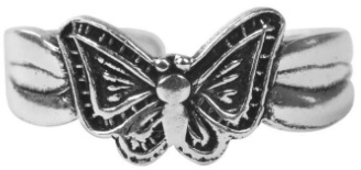 Silver butterfly ring