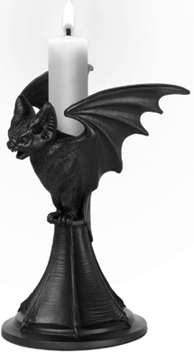 Alchemy Gothic Verspertilio resin candlestick