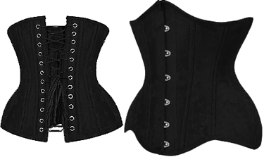 Bunny Corset Emerie waist trainer black brocade curvy underbust corset