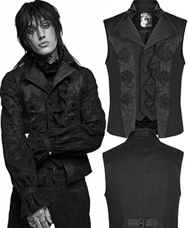 Punk Rave punk men's brocade vest